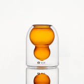 OTE Fulu Double Wall Borosilicate Glass Cup, Lead-Free Heat-Resistant Mug with Floating Gourd Design, Insulated Tumbler for Hot & Cold Drinks, Unique Gift for Home & Kitchen Lovers
