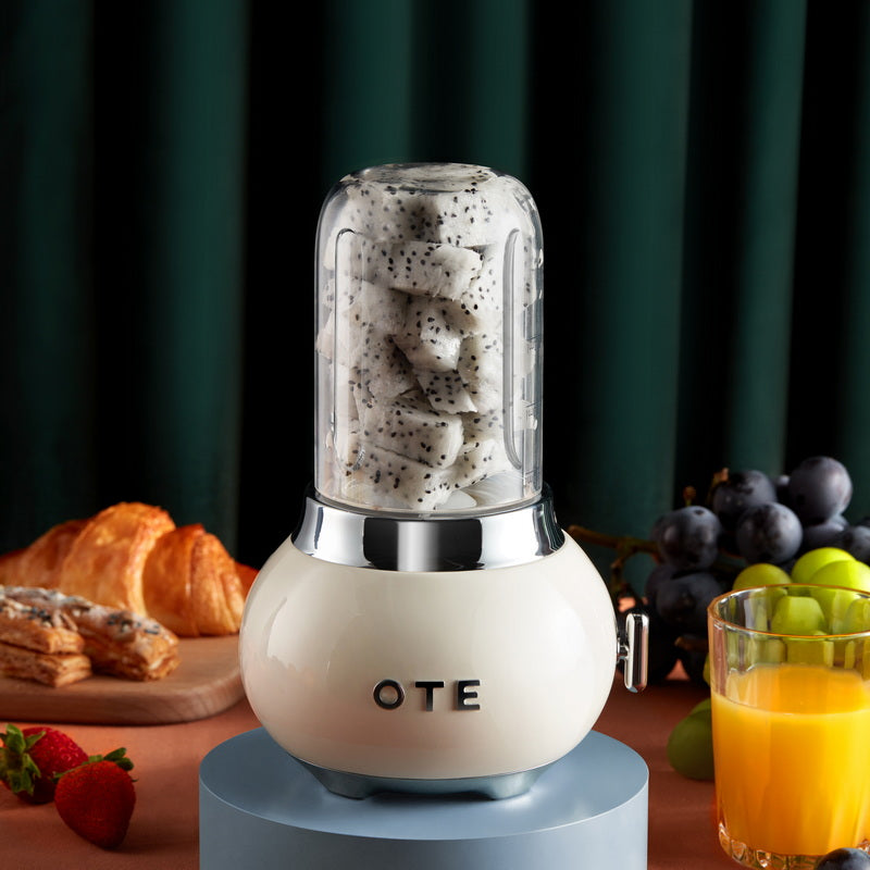 OTE Smoothie maker blender, Retro Kitchen Lille glas blender til shakes og smoothies, med 400ml glas