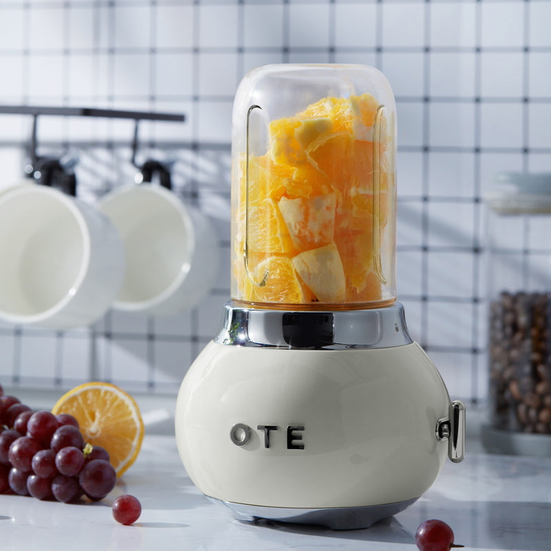 OTE Smoothie maker blender, Retro Kitchen Lille glas blender til shakes og smoothies, med 400ml glas