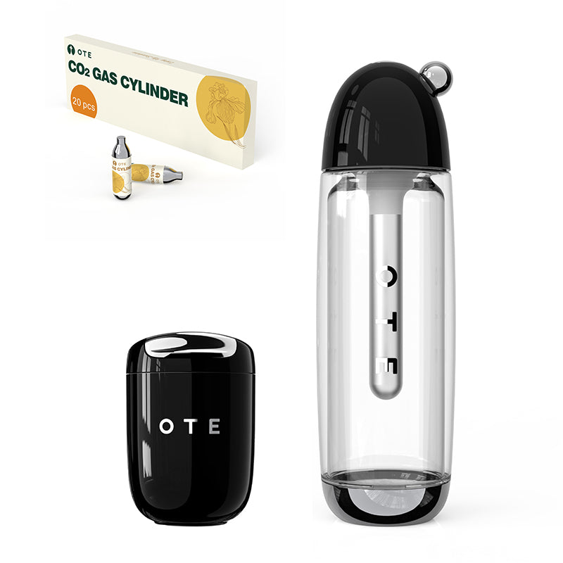 OTE vakuum isoleret kaffekrus, dobbelt væg rustfrit stål rejsetumbler med drikkeglas, 12,31 oz/7. 74oz (350/220 ml)