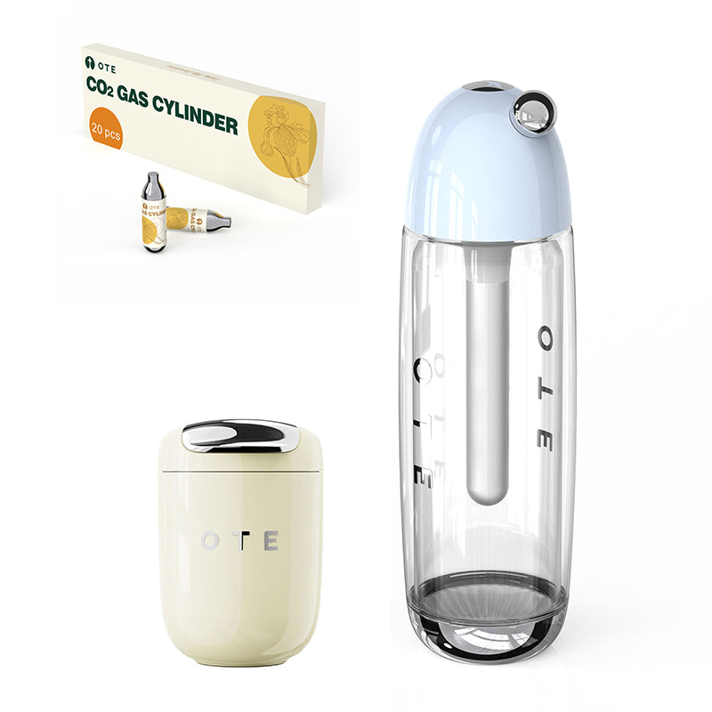 OTE vakuum isoleret kaffekrus, dobbelt væg rustfrit stål rejsetumbler med drikkeglas, 12,31 oz/7. 74oz (350/220 ml)