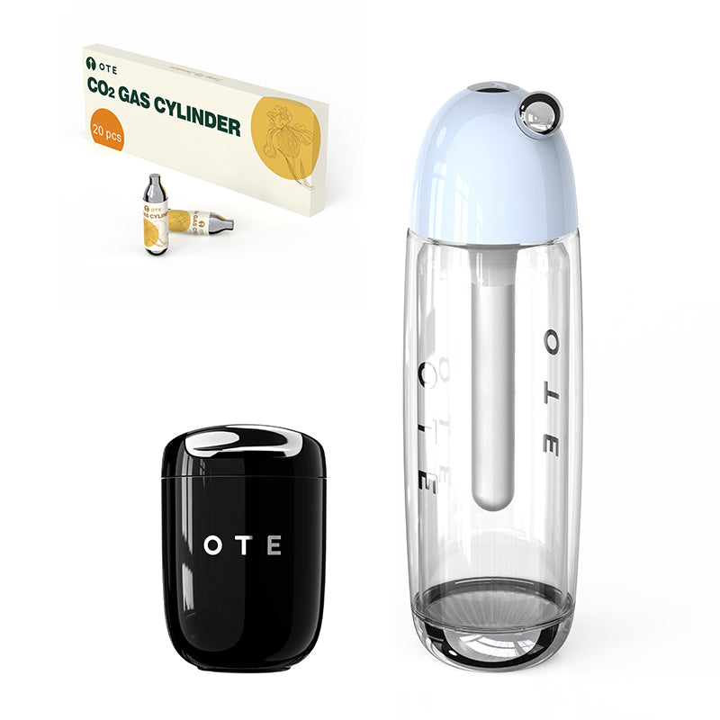 OTE vakuum isoleret kaffekrus, dobbelt væg rustfrit stål rejsetumbler med drikkeglas, 12,31 oz/7. 74oz (350/220 ml)